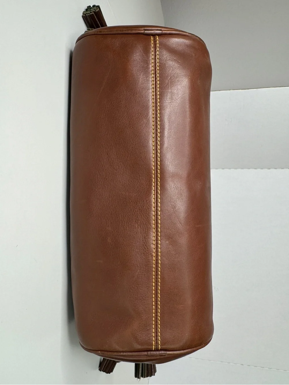 Dooney & Bourke DB Walnut Brown Florentine Leather Fold Over Crossbody Bag